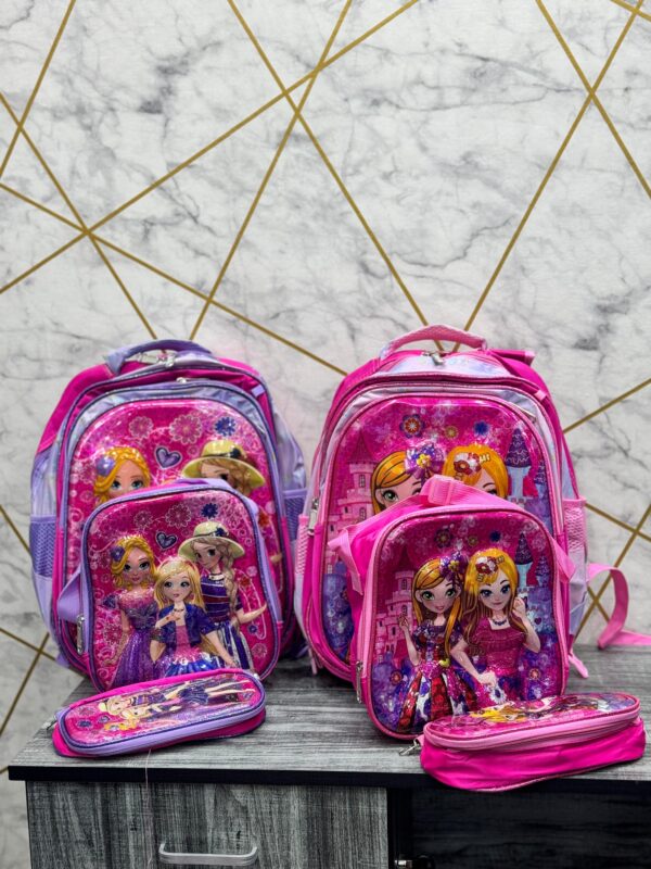 3 pieces little girls school bag set