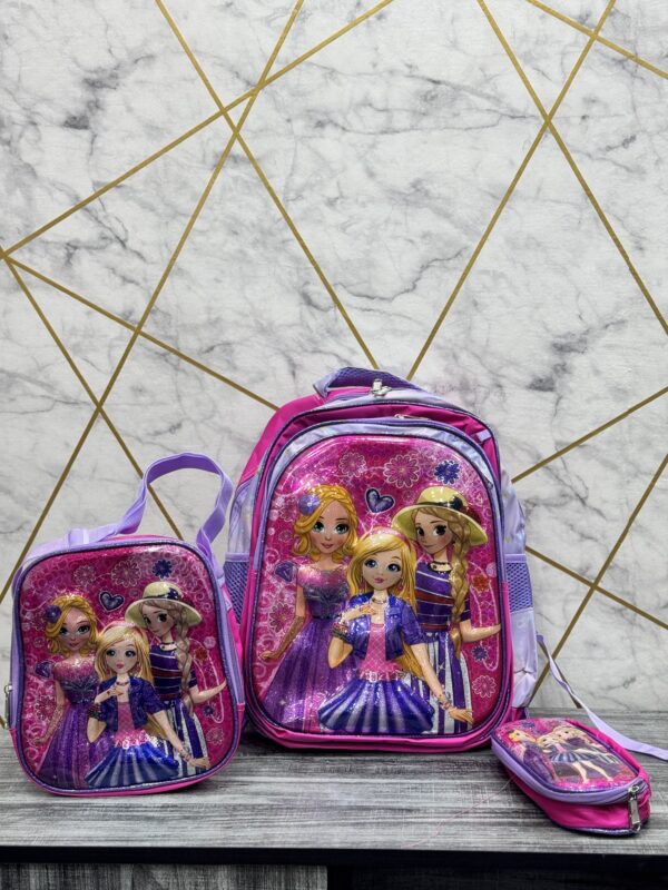 3 pieces little girls school bag set - Image 2