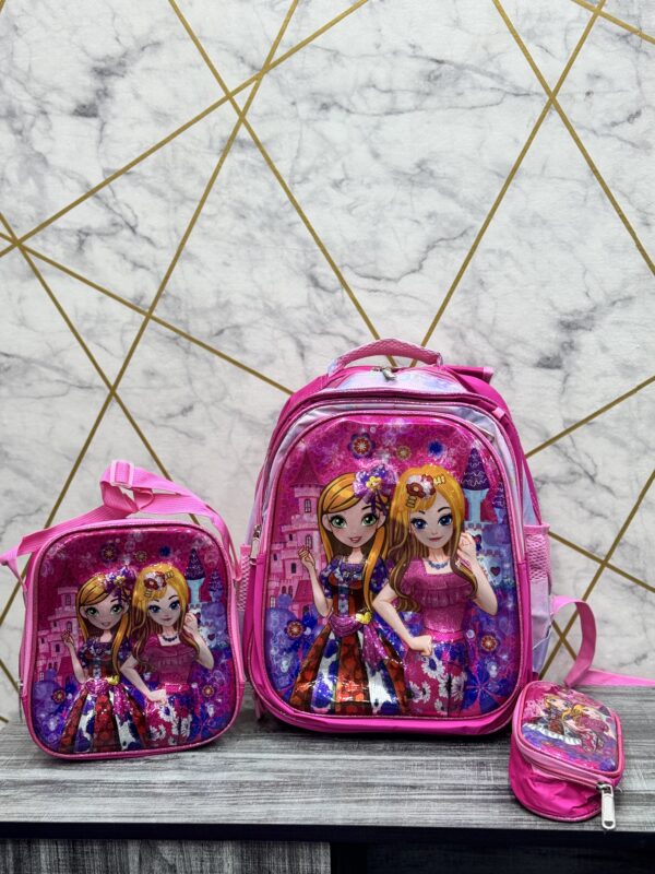 3 pieces little girls school bag set - Image 3