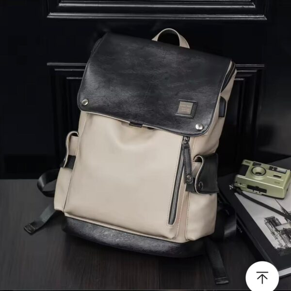 Urban Explorer PU Leather Flap-Top Backpack with Laptop Compartment - Image 5