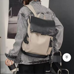 Urban Explorer PU Leather Flap-Top Backpack with Laptop Compartment
