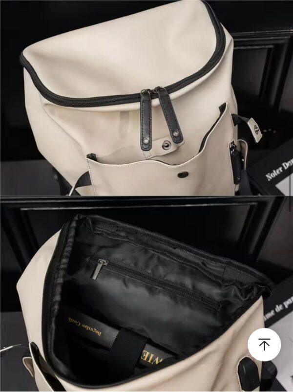 Urban Explorer PU Leather Flap-Top Backpack with Laptop Compartment - Image 7