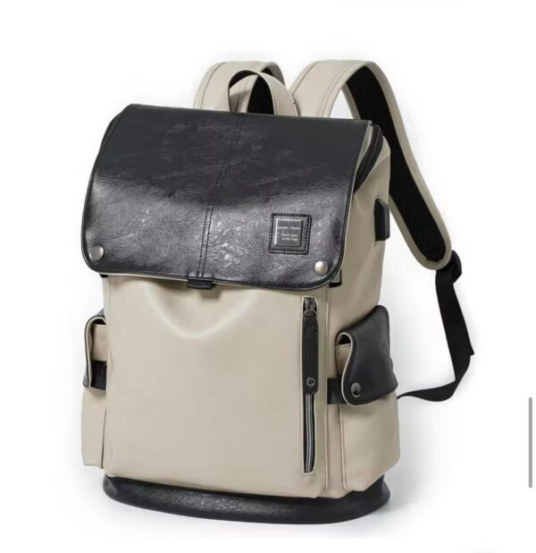 Urban Explorer PU Leather Flap-Top Backpack with Laptop Compartment - Image 4
