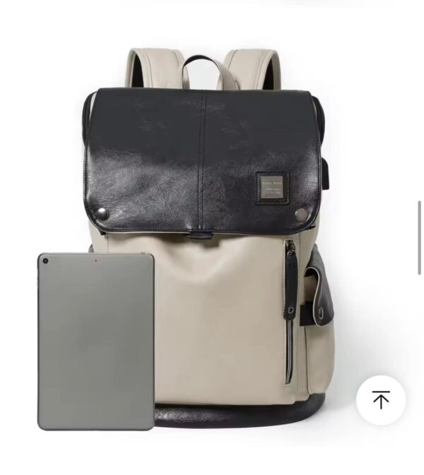 Urban Explorer PU Leather Flap-Top Backpack with Laptop Compartment - Image 3