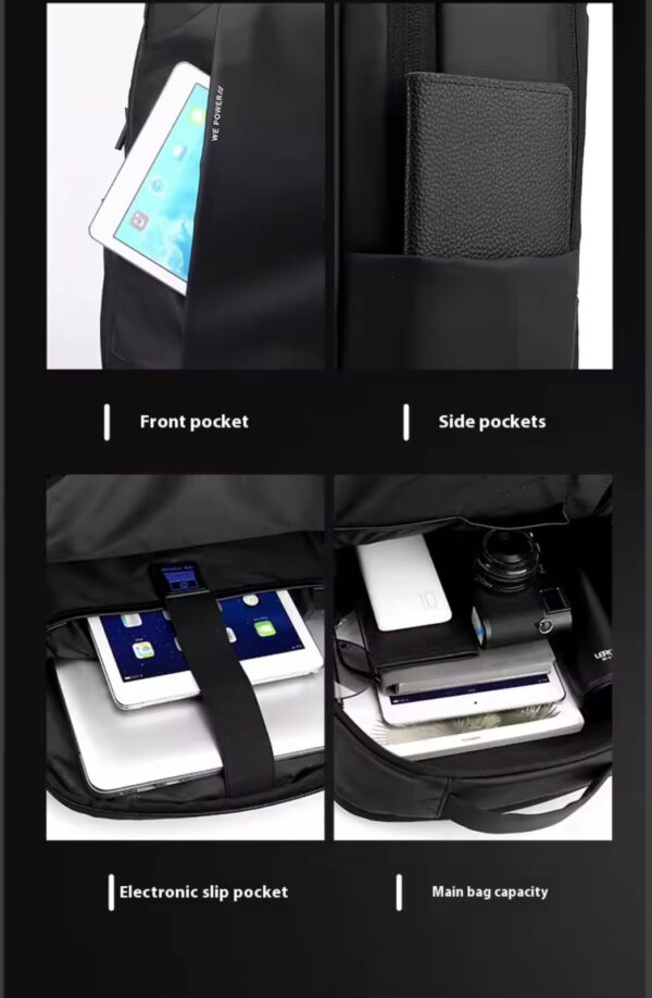 WEPOWER  minimalist and functional laptop backpack, ideal for business, travel, and daily use, such as for school or college. For order click on link https://amdbags.com/product/large-capacity-backpack-for-laptop-office-use-and-travelling - Image 7