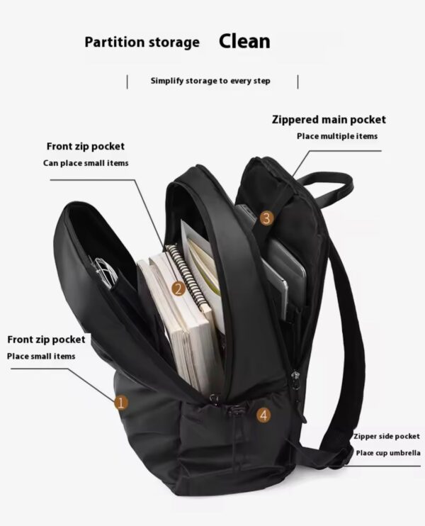WEPOWER  minimalist and functional laptop backpack, ideal for business, travel, and daily use, such as for school or college. For order click on link https://amdbags.com/product/large-capacity-backpack-for-laptop-office-use-and-travelling - Image 4
