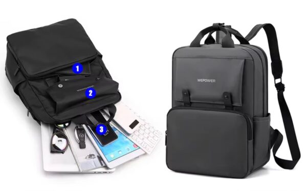 WEPOWER Men's Waterproof Laptop Backpack - Business & Travel Bag - Image 6