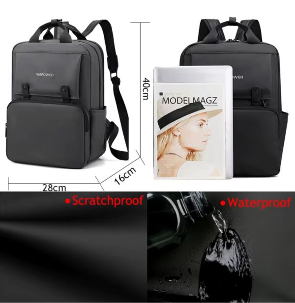 WEPOWER Men's Waterproof Laptop Backpack - Business & Travel Bag - Image 7