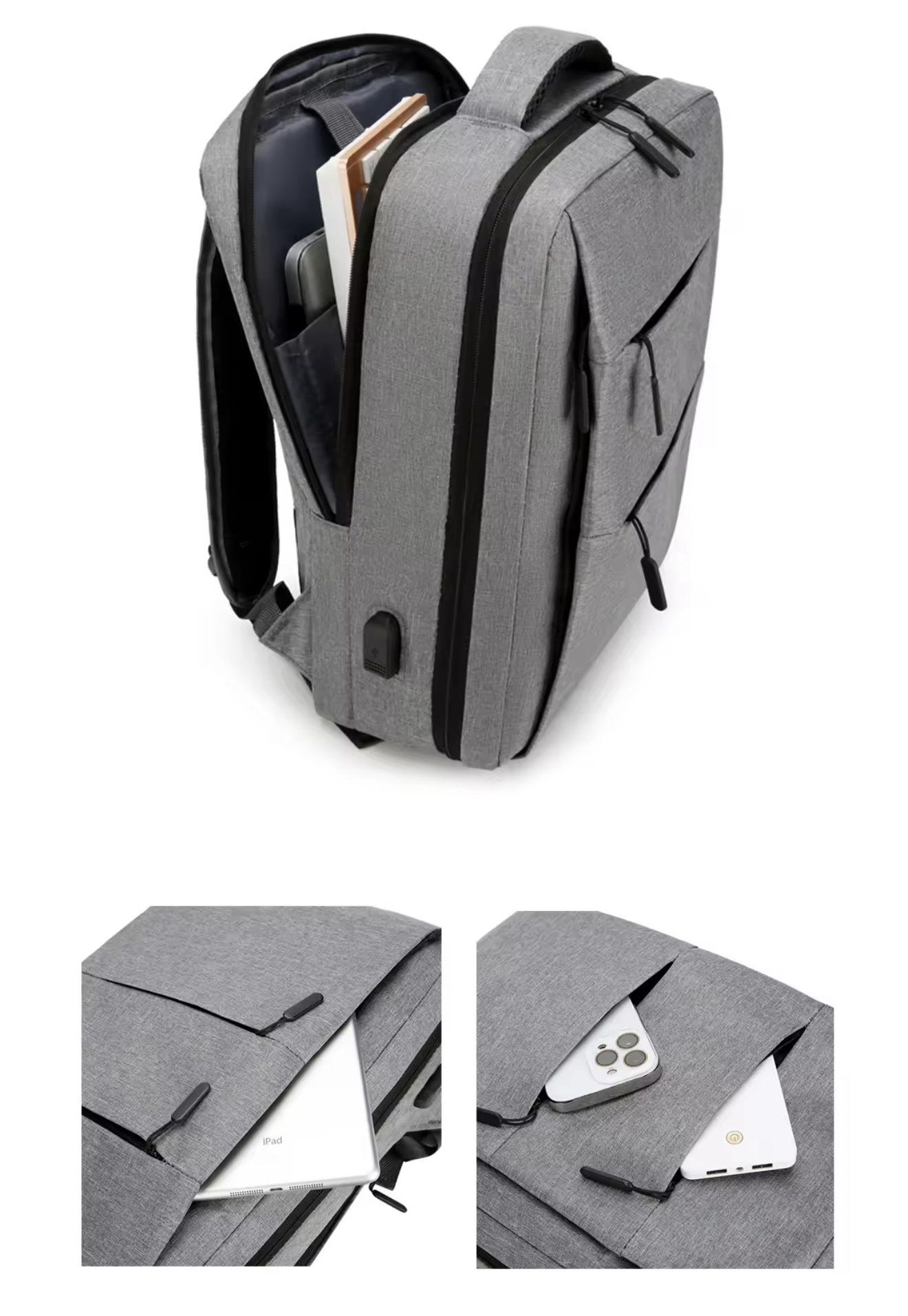 High-Quality Laptop Backpack with Integrated USB Charging Port - Image 6