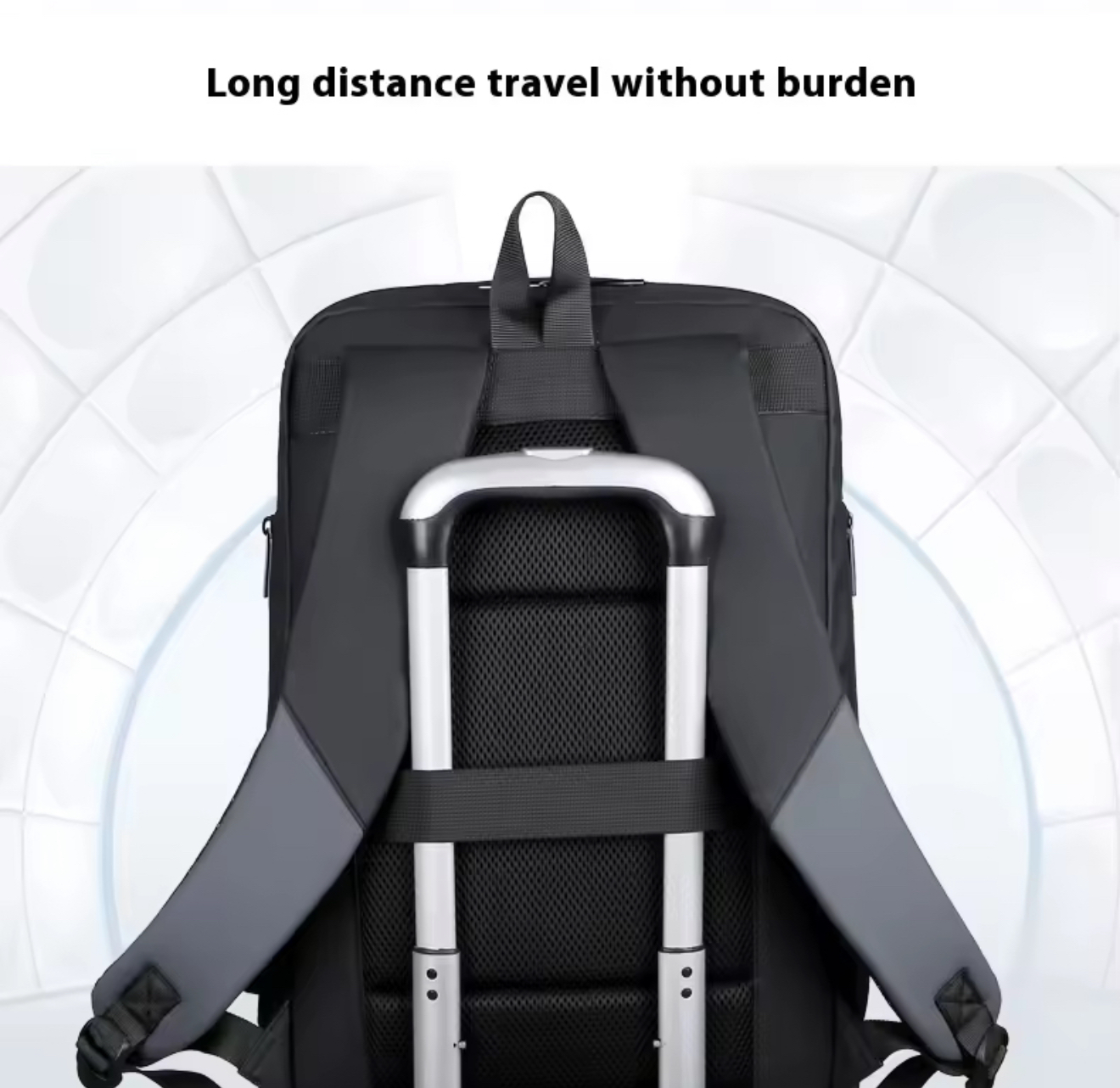 Smart Tech Pu Leather Laptop Backpack with USB Charging Port - Image 4