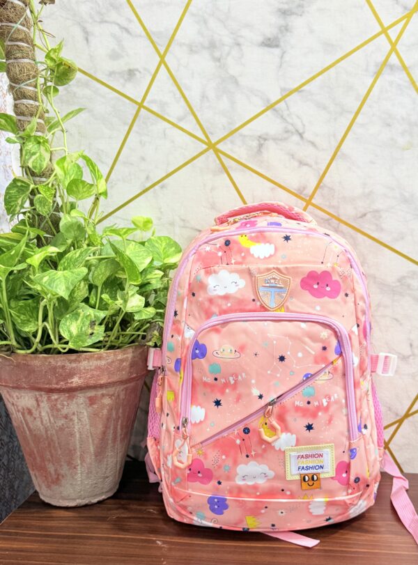 Colorful Unicorn & Cloud Print Girls' School Backpacks - Image 3