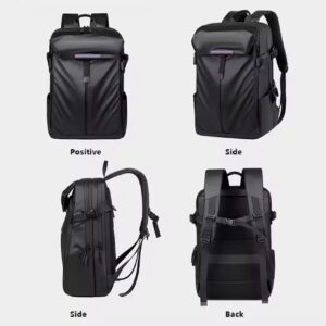 Black Multifunctional Business & Travel Laptop Backpack