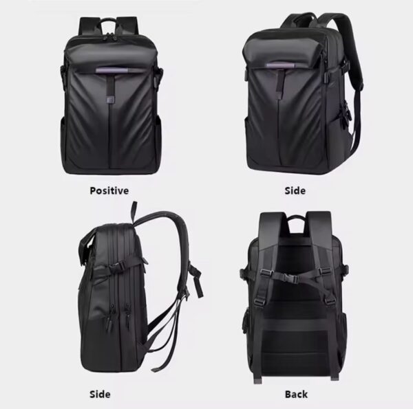Black Multifunctional Business & Travel Laptop Backpack
